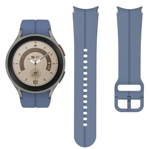 MYBANDZ Sportos szilikon óraszíj Galaxy Watch 4-5-6 /szürkés kék-rés nélkül/ 20mm