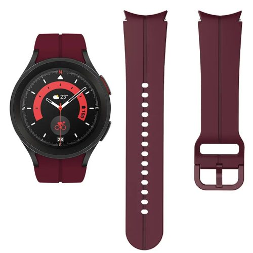 MYBANDZ Sportos szilikon óraszíj Galaxy Watch 4-5-6 /bordó-rés nélkül/ 20mm