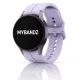 MYBANDZ Sportos szilikon óraszíj Galaxy Watch 4-5-6-7 /halvány lila-rés nélkül/ 20mm