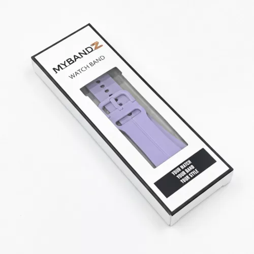 MYBANDZ Sportos szilikon óraszíj Galaxy Watch 4-5-6-7 /halvány lila-rés nélkül/ 20mm