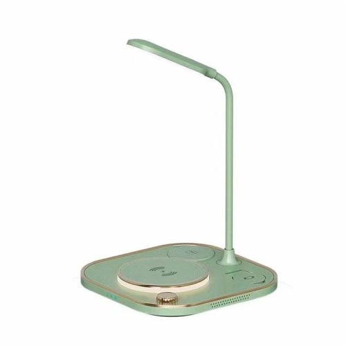3in1 vezeték nélküli töltő asztali lámpával - zöld