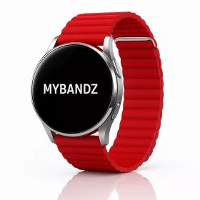 MYBANDZ Mágneses loop bőróraszíj /piros/ 20mm