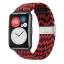 MYBANDZ Elasztikus szövet szíj /fekete-piros/-Huawei Watch Fit 2