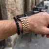 Apple Watch "Pearlmaster" láncszemes fém óraszíj /rosegold/ 40/41 és 42mm