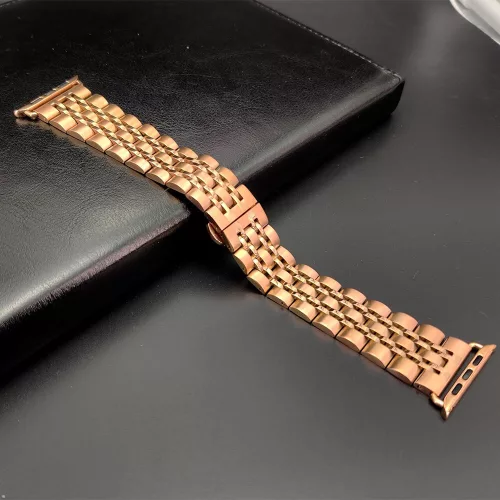 Apple Watch "Pearlmaster" láncszemes fém óraszíj /rosegold/ 40/41 és 42mm