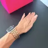 Apple Watch "Pearlmaster" láncszemes fém óraszíj /rosegold/ 40/41 és 42mm