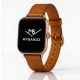 Apple Watch körcsatos bőróraszíj fém csattal /barna/ 44/45/46/49 mm