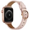 Apple Watch körcsatos bőróraszíj fém csattal /halvány pink/ 38/40/41 mm