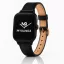 Apple Watch körcsatos bőróraszíj fém csattal /fekete/ 40/41 és 42mm