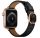 Apple Watch körcsatos bőróraszíj fém csattal /fekete/ 42/44/45/49 mm