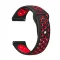 MYBANDZ Lélegző szilikon óraszíj / fekete-piros / 20mm