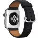 Apple Watch bőróraszíj /fekete/ 44/45/46/49 mm