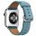 Apple Watch bőróraszíj /világos kék/ 42/44/45/49 mm