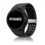 MYBANDZ Lélegző mágneszáras szilikon óraszíj Galaxy Watch 4-5-6-7 /fekete(ezüst csat)
