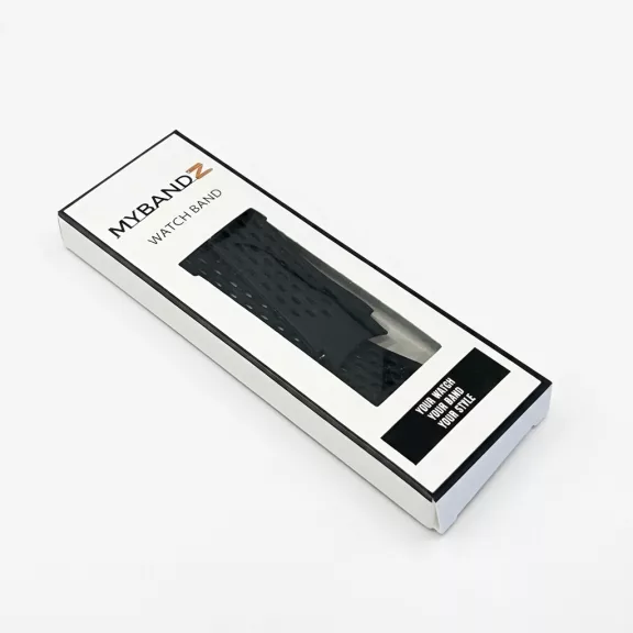 MYBANDZ Lélegző mágneszáras szilikon óraszíj Galaxy Watch 4-5-6-7 /fekete(ezüst csat)