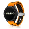 MYBANDZ Lélegző mágneszáras szilikon óraszíj/narancs-fekete/ Galaxy Watch 4-5-6-7-7