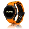 MYBANDZ Lélegző mágneszáras szilikon óraszíj /narancs-fekete(fekete csat) Galaxy Watch 4-5-6-7