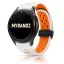 MYBANDZ Lélegző mágneszáras szilikon óraszíj /bézs-narancs Galaxy Watch 4-5-6-7-7