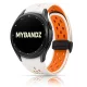 MYBANDZ Lélegző mágneszáras szilikon óraszíj /bézs-narancs Galaxy Watch 4-5-6-7-7