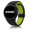 MYBANDZ Lélegző mágneszáras szilikon óraszíj /fekete-zöld Galaxy Watch 4-5-6-7