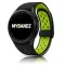 MYBANDZ Lélegző mágneszáras szilikon óraszíj /fekete-zöld Galaxy Watch 4-5-6-7