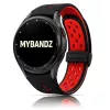 MYBANDZ Lélegző mágneszáras szilikon óraszíj /fekete-piros Galaxy Watch 4-5-6-7-7