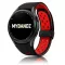MYBANDZ Lélegző mágneszáras szilikon óraszíj /fekete-piros Galaxy Watch 4-5-6-7-7