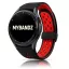 MYBANDZ Lélegző mágneszáras szilikon óraszíj /fekete-piros Galaxy Watch 4-5-6-7-7