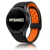 MYBANDZ Lélegző mágneszáras szilikon óraszíj /fekete-narancs Galaxy Watch 4-5-6-7/20 mm