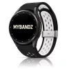 MYBANDZ Lélegző mágneszáras szilikon óraszíj /fekete-fehér Galaxy Watch 4-5-6-7-7