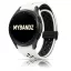 MYBANDZ Lélegző mágneszáras szilikon óraszíj /fehér-fekete Galaxy Watch 4-5-6-7-7