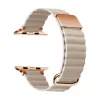 Apple Watch mágneses bőróraszíj fém csattal /bézs/ 40/41 és 42mm