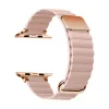 Apple Watch mágneses bőróraszíj fém csattal /púder/ 40/41 és 42mm