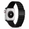 Apple Watch mágneses bőróraszíj fém csattal /fekete/ 40/41 és 42mm