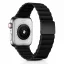Apple Watch mágneses bőróraszíj fém csattal /fekete/ 44/45/46/49 mm