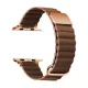 Apple Watch mágneses bőróraszíj fém csattal /kávébarna/ 44/45/46/49 mm
