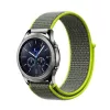 MYBANDZ Tépőzáras rugalmas szövet óraszíj / szürke-neon zöld / 20mm