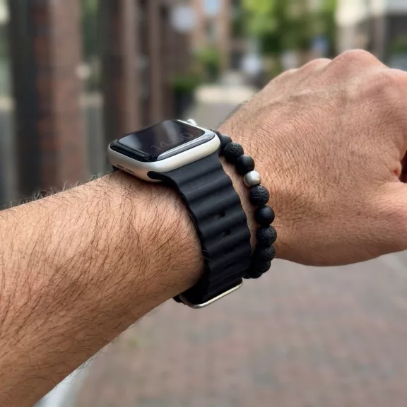 Apple Watch Ocean szilikon óraszíj /fekete/ 40/41 és 42mm