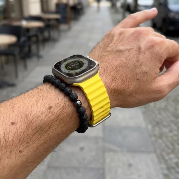 Apple Watch Ocean szilikon óraszíj /sárga/ 40/41 és 42mm