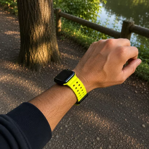 Apple Watch Dune szilikon óraszíj /lime/ 44/45/46/49 mm