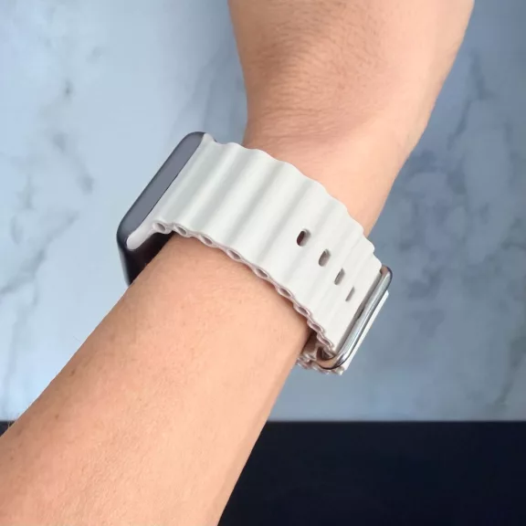Apple Watch Ocean szilikon óraszíj /bézs/ 44/45/46/49 mm