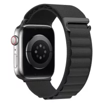 Apple Watch Alpesi szövet óraszíj /fekete/ 44/45/46/49 mm