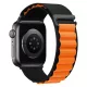 Apple Watch Alpesi szövet óraszíj /fekete-narancs/ 44/45/46/49 mm