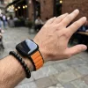 Apple Watch Alpesi szövet óraszíj /fekete-narancs/ 44/45/46/49 mm