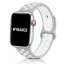 Apple Watch lélegző szilikon óraszíj /szürke-fehér/ 44/45/46/49 mm