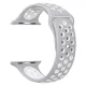 Apple Watch lélegző szilikon óraszíj /szürke-fehér/ 40/41 és 42mm