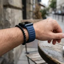   Apple Watch két részes mágneses szilikon pánt /mélykék/ 44/45/46/49 mm