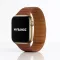 Apple Watch két részes mágneses szilikon pánt /barna/ 44/45/46/49 mm