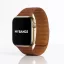 Apple Watch két részes mágneses szilikon pánt /barna/ 44/45/46/49 mm