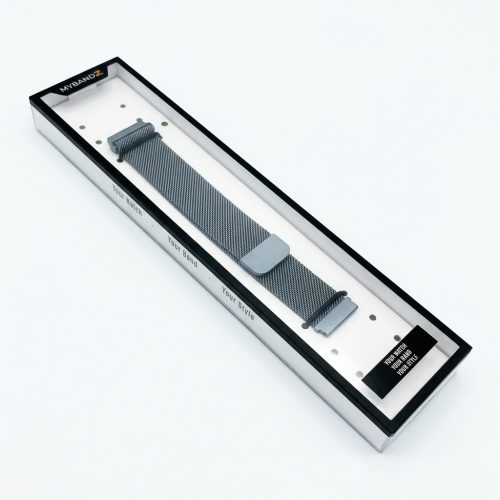 MYBANDZ Milánói mágneses fém óraszíj /antracitszürke/ 22mm